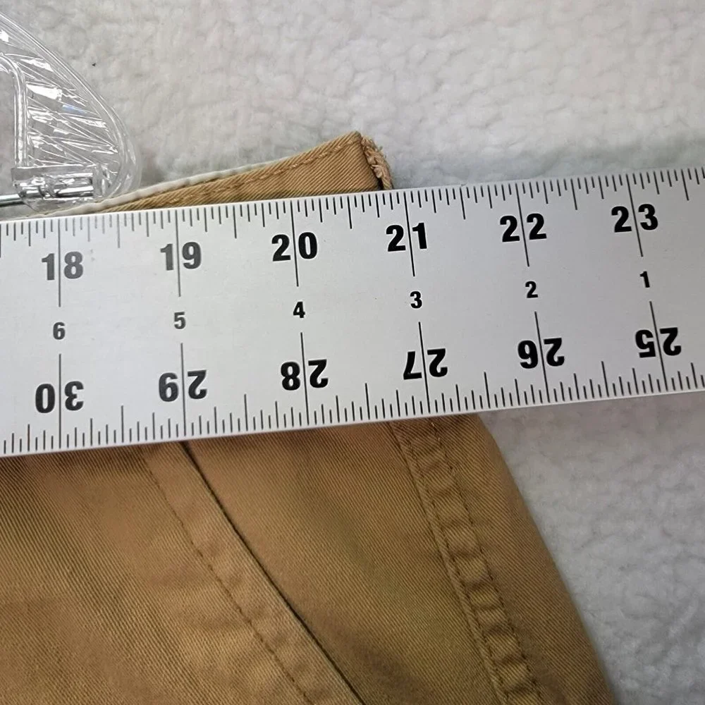 St. John's Bay Brown Pure Cotton High Rise Classic Preppy Chino Shorts